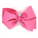 Pink (Hot Pink) Grosgrain Bow - 6 Inch